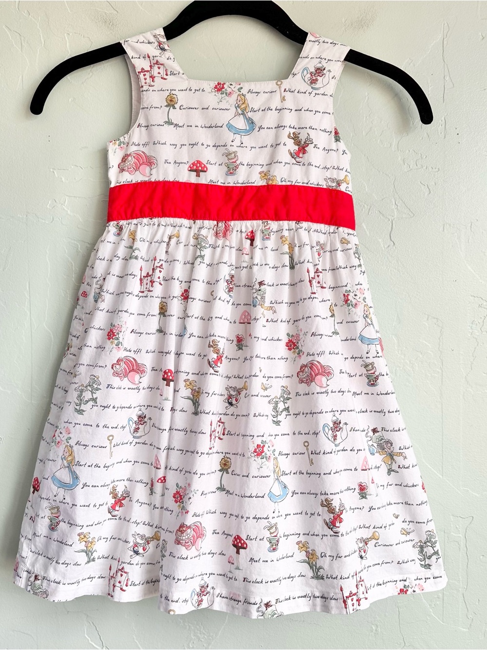 Disney x Cath Kidston Rare Alice In Wonderland Dress Girls Size 3-4 Years EUC